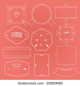 Contour label minimalist. Includes 11 elements.