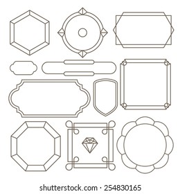 Contour label minimalist. Includes 11 elements.