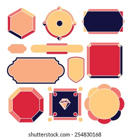 Contour label minimalist. Includes 11 elements.