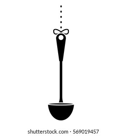 contour ladle icon image design, vector illustration