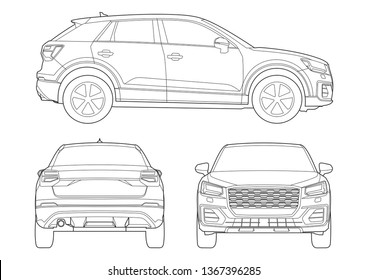 contour layout of the crossover. Audi Q2.