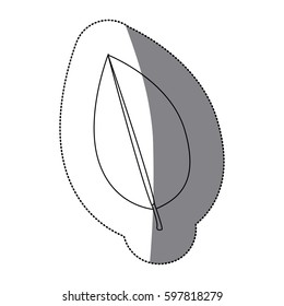 contour leaf contrast icon, vector illustraction design