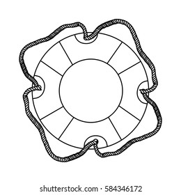contour lifebuoy icon image, vector illustration design