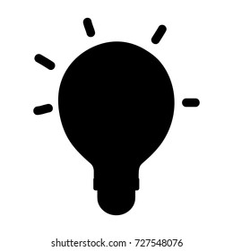 contour light bulb energy object icon