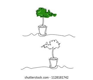contour line drawing of
Throated stretch tree decoration
Hand drawn vector illustrations