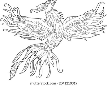 Dessin Phoenix Noir Et Blanc Images Photos Et Images Vectorielles De Stock Shutterstock