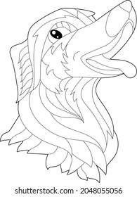 Contour linear illustration for coloring book with decorative scorpion. Beautiful animal,  anti stress picture. Line art design for adult or kids  in zen-tangle style, tattoo and coloring page.