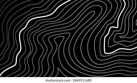 Konturlinien Hintergrund. Abstrakter wellenförmiger Hintergrund. Topographischer Kartenkonturhintergrund. Topographischer Kontur-Bildschirmhintergrund.