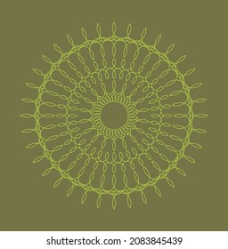Contour Lines Mandala Vector Design