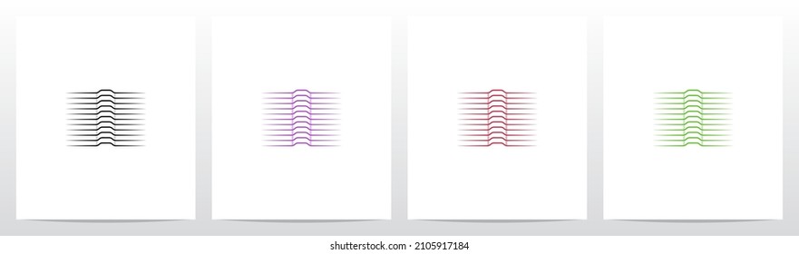 Contour Lines On Letter Logo Design I