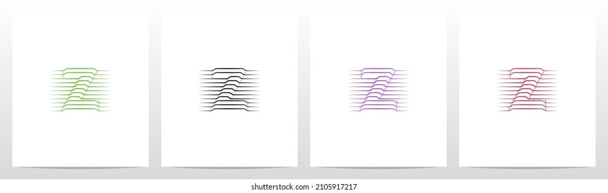 Líneas de contorno en el diseño de logotipo de letras Z