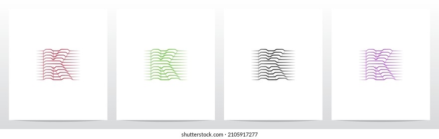 Contour Lines On Letter Logo Design K