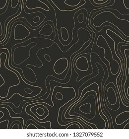Contour lines, seamless design, bizarre tileable isolines pattern, vector illustration.