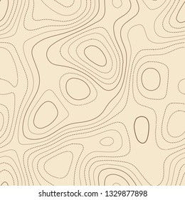 Contour lines, seamless design, favorable tileable isolines pattern, vector illustration.