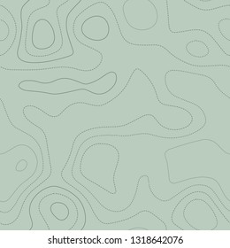 Contour lines, seamless design, overwhelming tileable pattern in green tones, vector illustration.