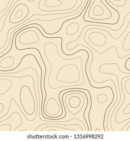 Contour lines, seamless design, precious tileable isolines pattern, vector illustration.