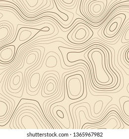 Contour lines, seamless design, valuable tileable isolines pattern, vector illustration.
