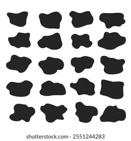 Contour of Liquid Blobs Random Irregular Shapes