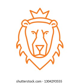 Contour logo of the lion beast