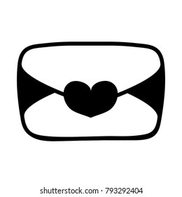 contour love card decoration with romantic design