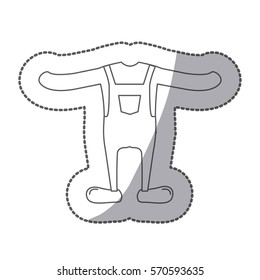 contour with male clothing pijama mameluke