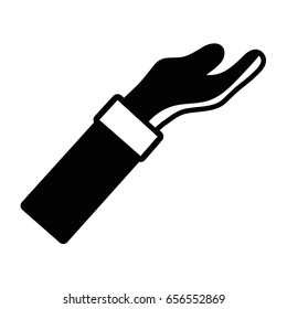 contour man arm hand up icon
