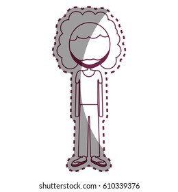 contour man with casual cloth and moustache