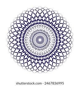 Contour mandala for color book. Monochrome illustration. Symmetrical pattern in a circle. Scalable image for scrapbook.
The template for printing on fabric. Picture for meditation and relaxation.
