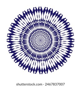 Contour mandala for color book. Monochrome illustration. Symmetrical pattern in a circle. Scalable image for scrapbook.
The template for printing on fabric. Picture for meditation and relaxation.
