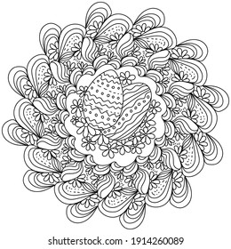 Flower Adult Coloring Pages Images, Stock Photos & Vectors | Shutterstock