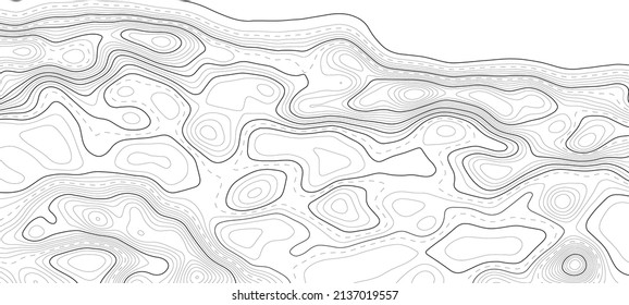 Contour Map Background Vector Geography Scheme Stock Vector (Royalty