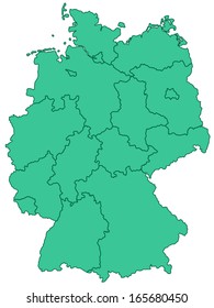 Contour map of the Germany 