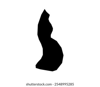 A contour map of Liechtenstein. Vector graphic illustration on a transparent background with black country's borders