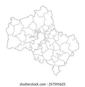 Contour map of Moscow Region