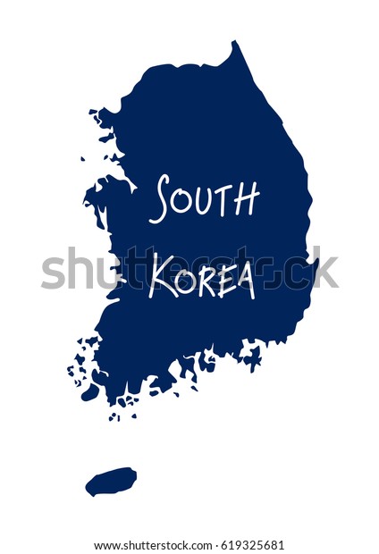 Contour Map South Korea Vector Illustration Stock Vector (Royalty Free ...