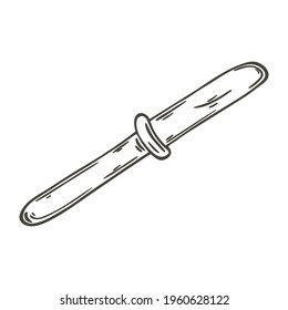 Contour Medical icon. Vector illustration in hand draw style. Medical instrument. Pipette