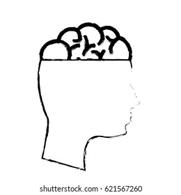contour mental health person with brain