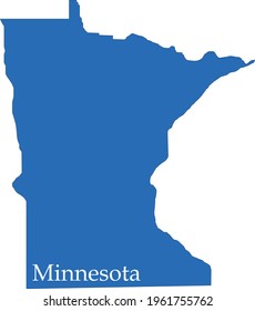 Contour of Minnesota, the federal state of the United States of America