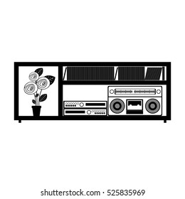contour monochrome with entertainment sound center