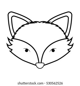contour monochrome with fox face