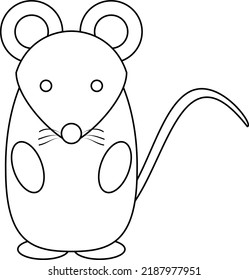 A contour of mouse in a vector