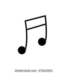 contour musical note trhythm notation icon