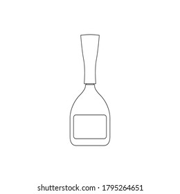 Contour nail polish. Vector icon. Isolated white background.