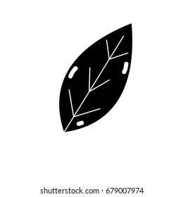 contour natural leaf symbol to conservation the environment