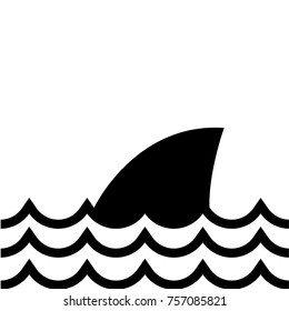 contour nature ocean waves with shark animal