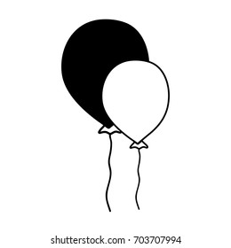 contour nice balloons object to decoration design