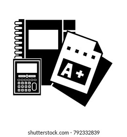 contour notebook and calculator object with qualification education