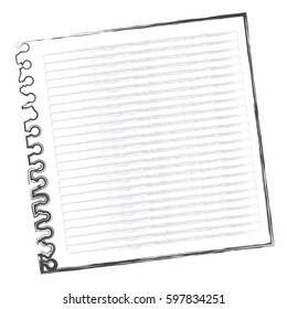 contour notebook school icon, vector illustraction design