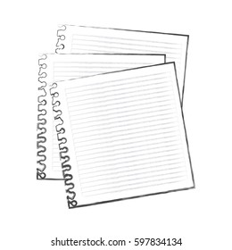 contour notebooks school icon, vector illustraction design image