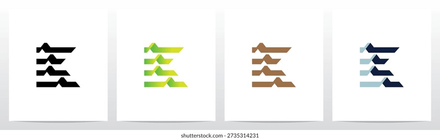 Contour Obstacle Relief Topography Stripes Letter Initial Logo Design K